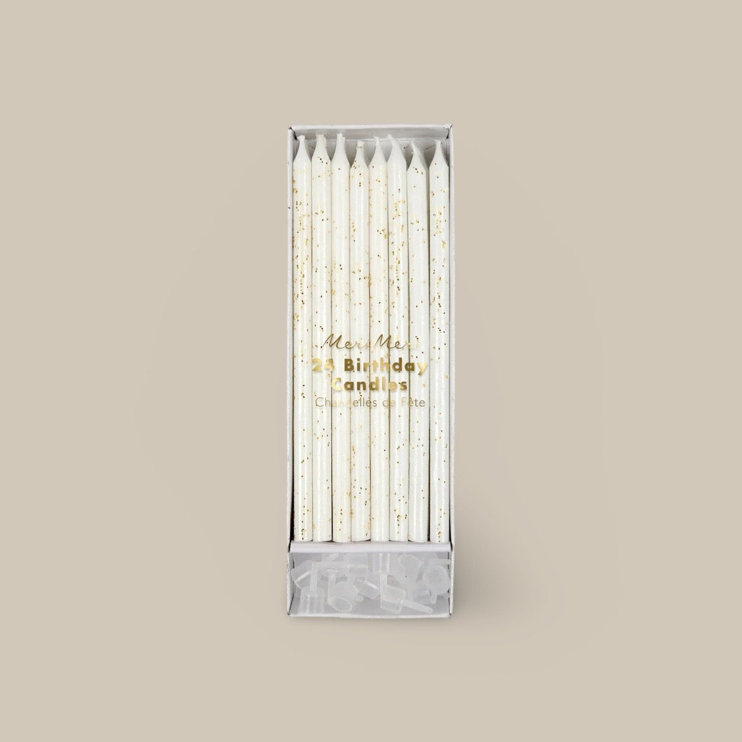 Gold Glitter Candles - Pack of 24