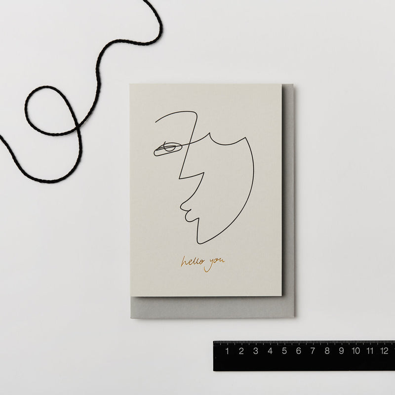 Hello You Abstract - Greeting Card Kinshipped