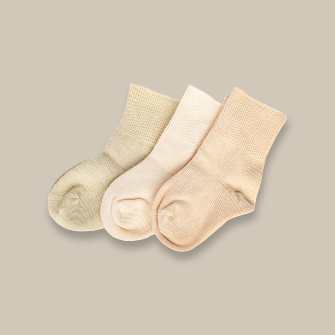 Undyed Organic Cotton Socks (3 pack)