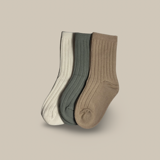 Ribbed Mid Socks (3Pack)