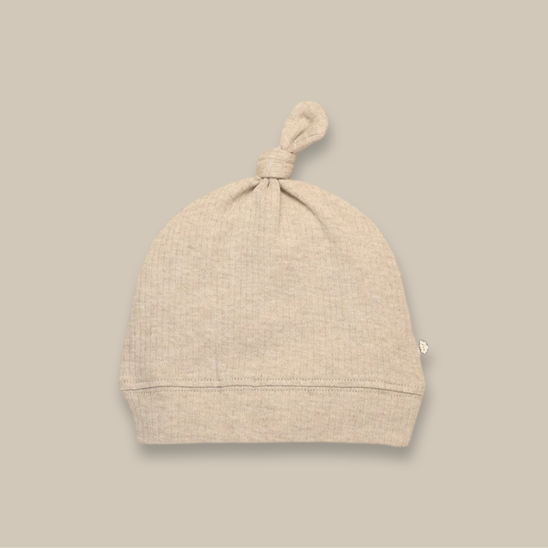 Comfy Baby Beanie - Heather Oat