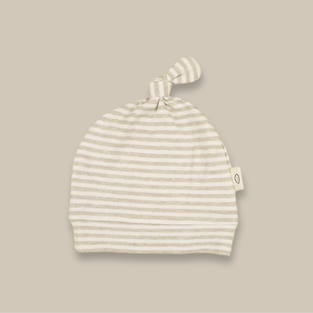 Comfy Baby Beanie - Heather Striped
