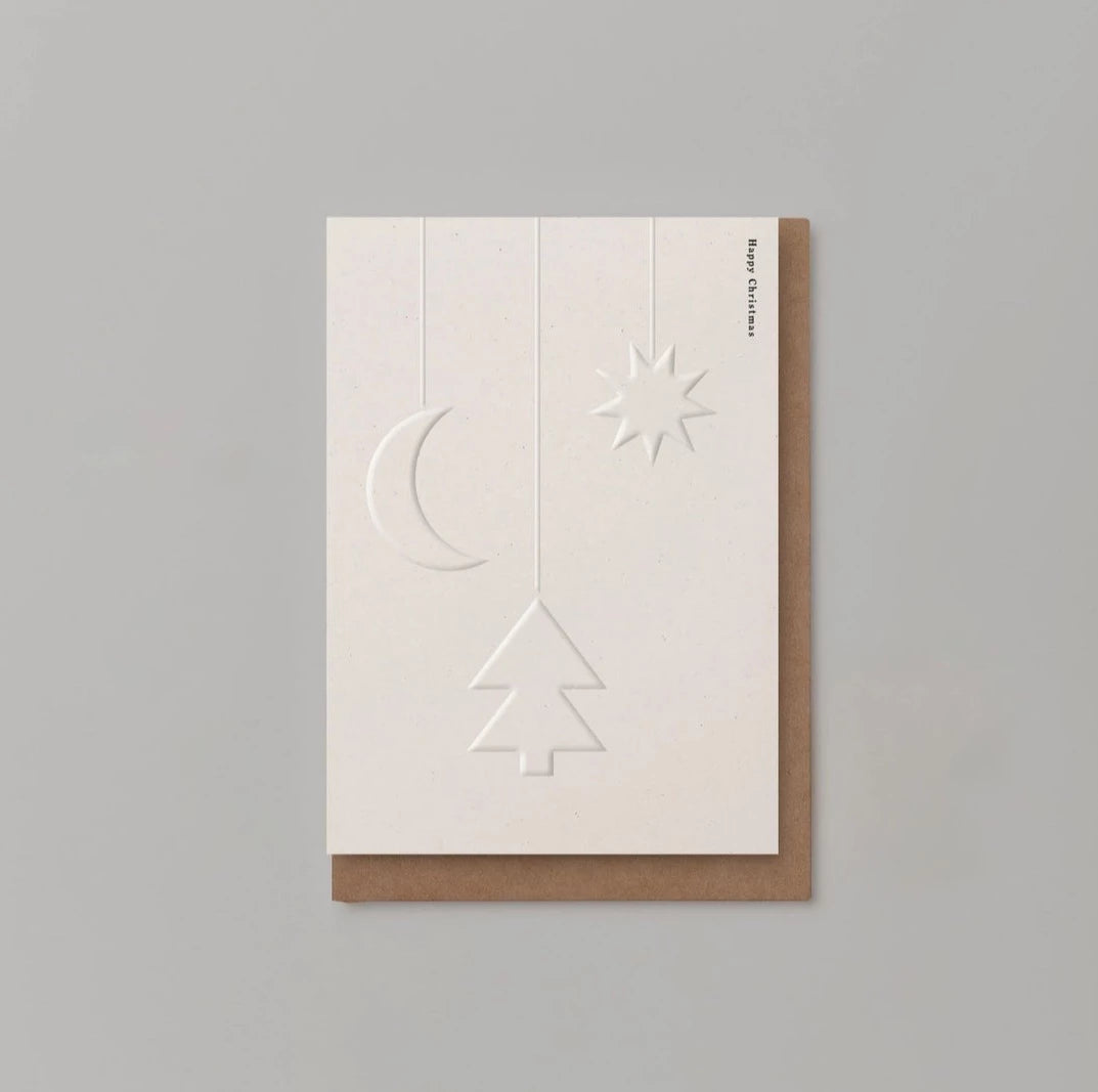 Happy Christmas Embossed - Greeting Card mini minimalists