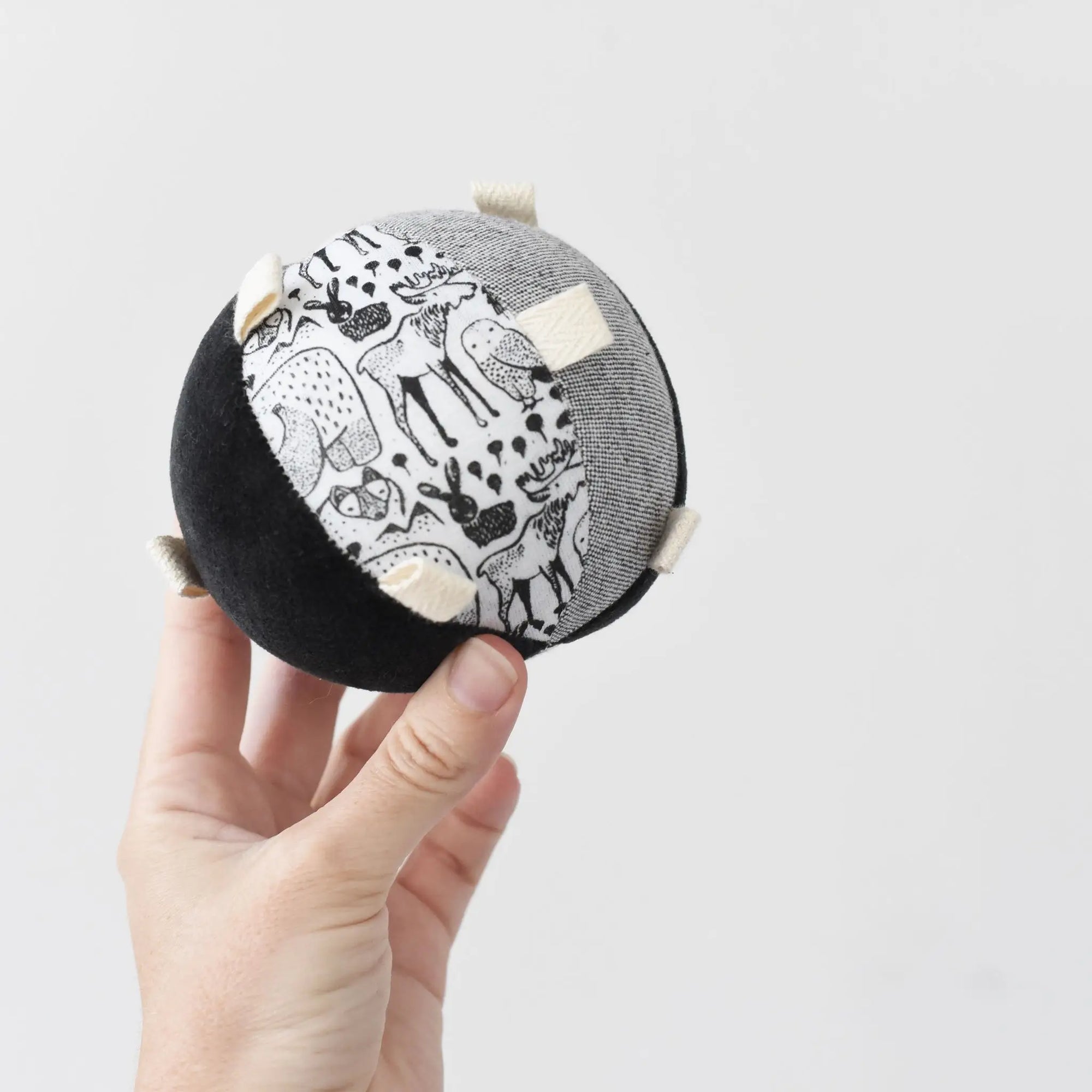 Taggy Ball with Rattle - Nordic Wee Gallery